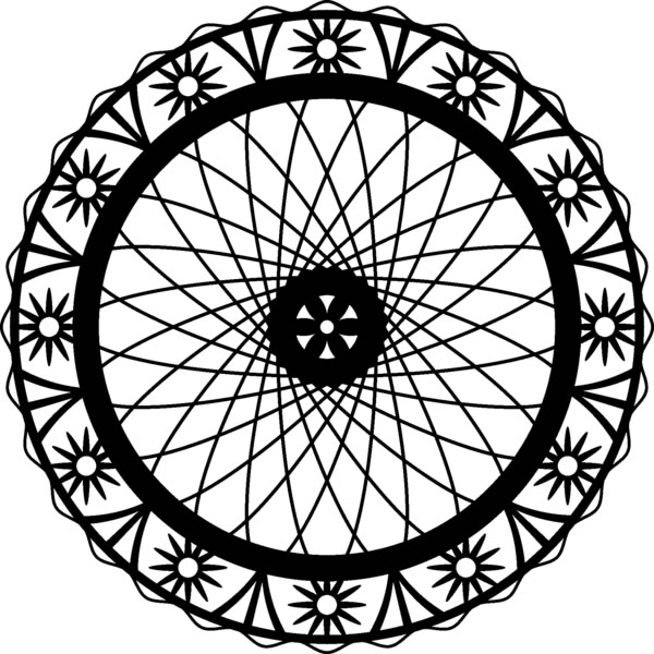 Šablóna Silhouette Wheel of flowers 30x30 cm