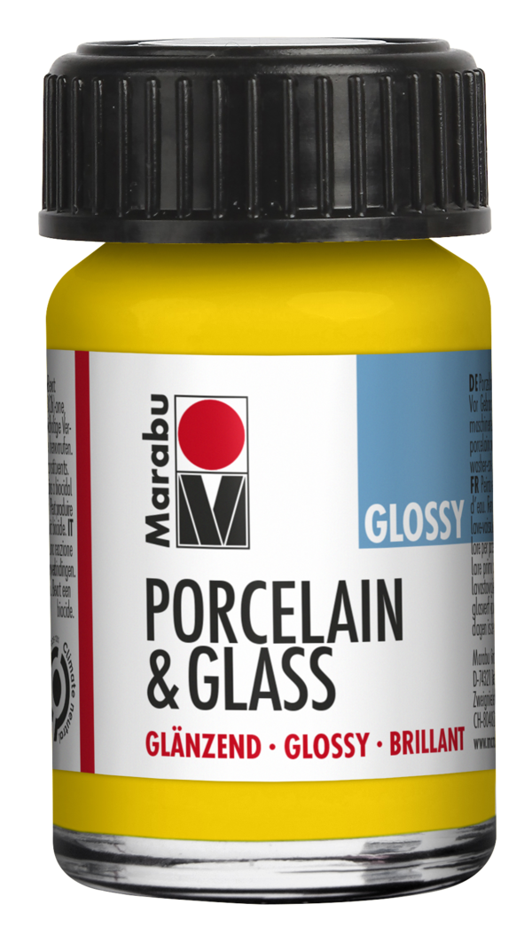 Porcelain & Glass glossy 15ml, žltá slnečná