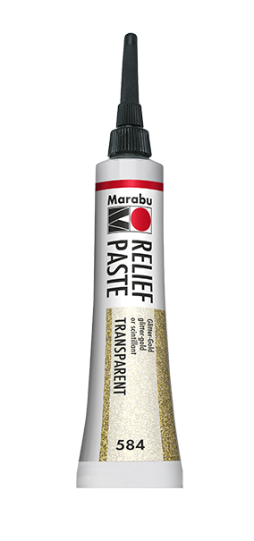 Relief paste 20ml, glitrová zlatá
