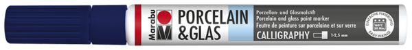 Porcelain & Glas Painter Calligraphy 1-2,5mm, modrá nočná