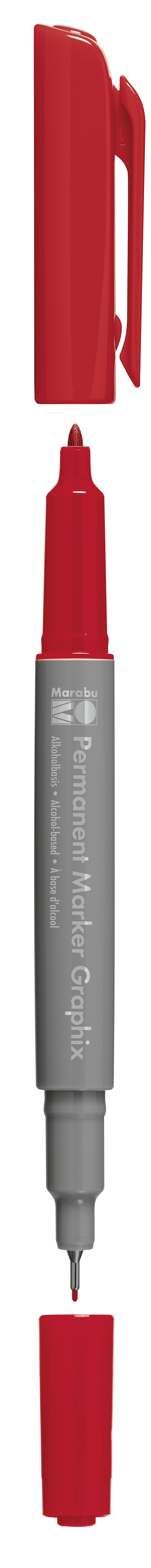 Permanent Marker Graphix 1-2mm, červená čerešňová