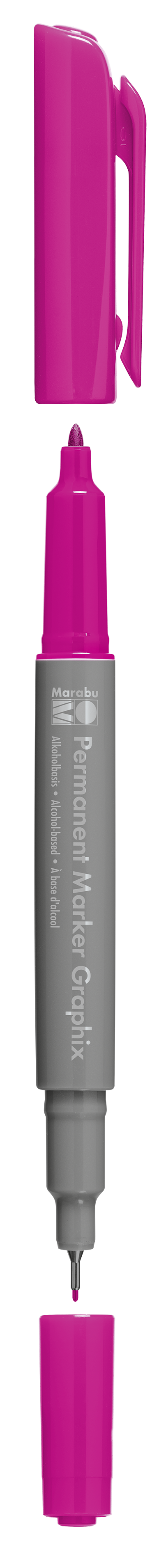 Permanent Marker Graphix 1-2mm, malinová