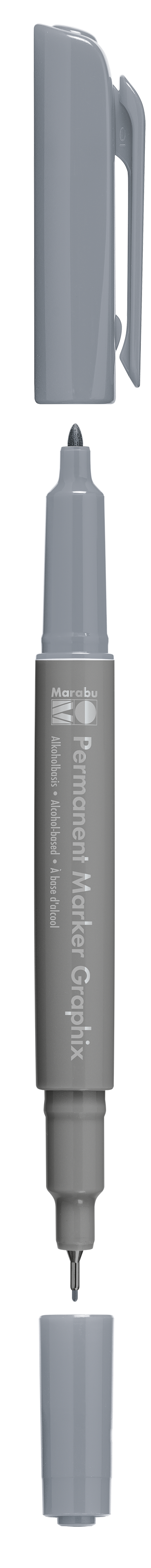 Permanent Marker Graphix 1-2mm, kamenná šedá