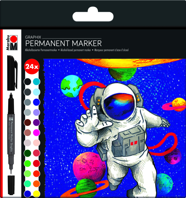 Permanent Marker Graphix HERO OF GALAXY, súprava 24. popisovačov