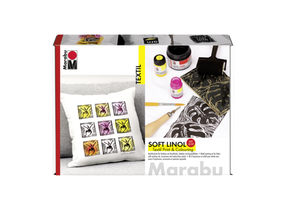Textil Soft Linol Print & Colouring, súprava