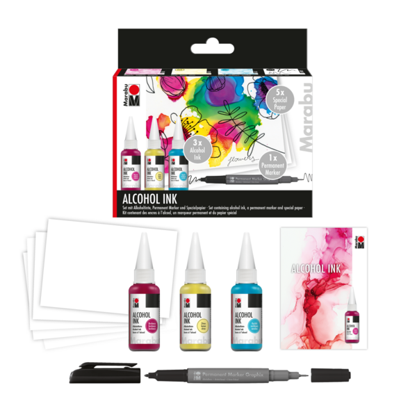 Alcohol Ink Set Flowers 3x20ml