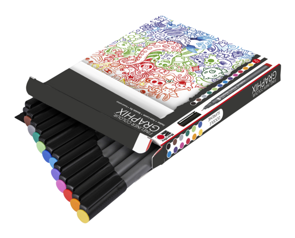 Fineliner Colour Doodle Supreme, súprava 12 popisovačov