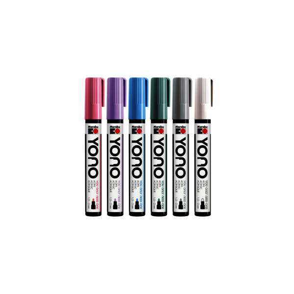 YONO Marker Set PASTEL 6 X 1,5-3 mm, súprava