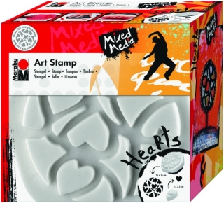 Art Stamp Hearts, pečiatka 16x16cm