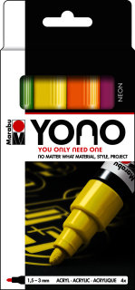 YONO Marker Set NEON 4 X 1,5-3 mm, súprava