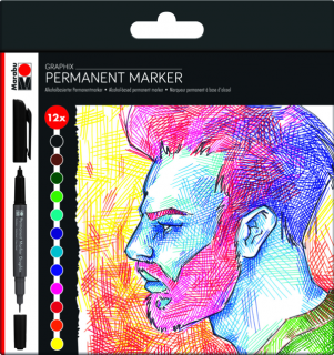 Permanent Marker Graphix SIGNIFIKANT, súprava 12 popisovačov