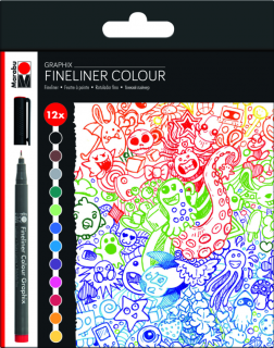 Fineliner Colour Doodle Supreme, súprava 12 popisovačov
